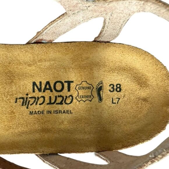 Naot Dorith Latte Brown Leather Sandal Size 38 U.S. Size 7 - Picture 10 of 12